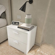 Scabiosa, Comodino un Ripiano Made in Italy, 40.00x50.00x45.00h cm Bianco