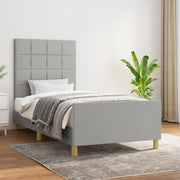 Giroletto senza Materasso Grigio Chiaro 100x200 cm Tessuto