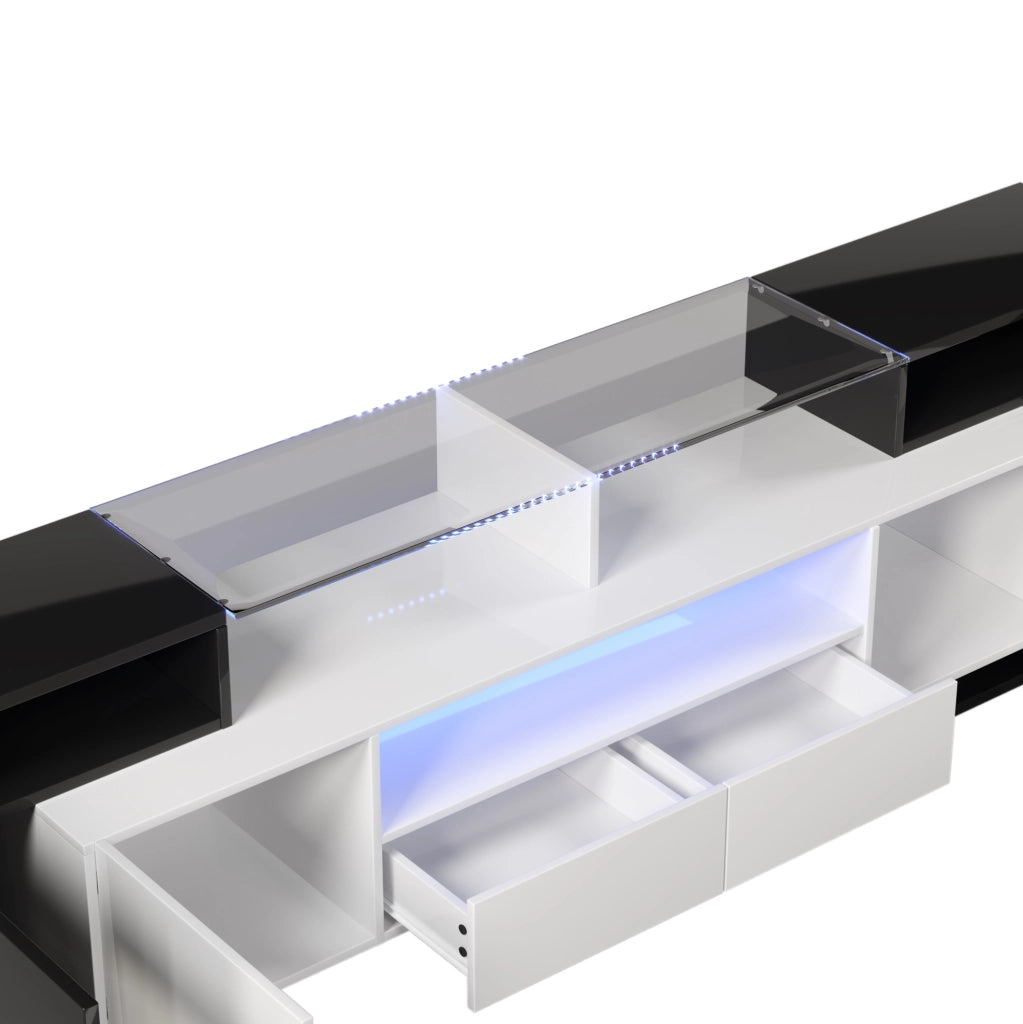 Mobile TV moderno lucido con LED e ampio spazio