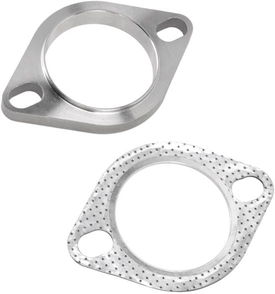 Flessi di scarico universali - 2 pezzi - Acciaio inossidabile - Kit di sigillaggio - Alta resistenza a temperature elevate - Miglioramento del comfort di guida - Connettori di scarico