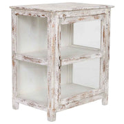 Vetrina in legno bianco 67x46x80 cm