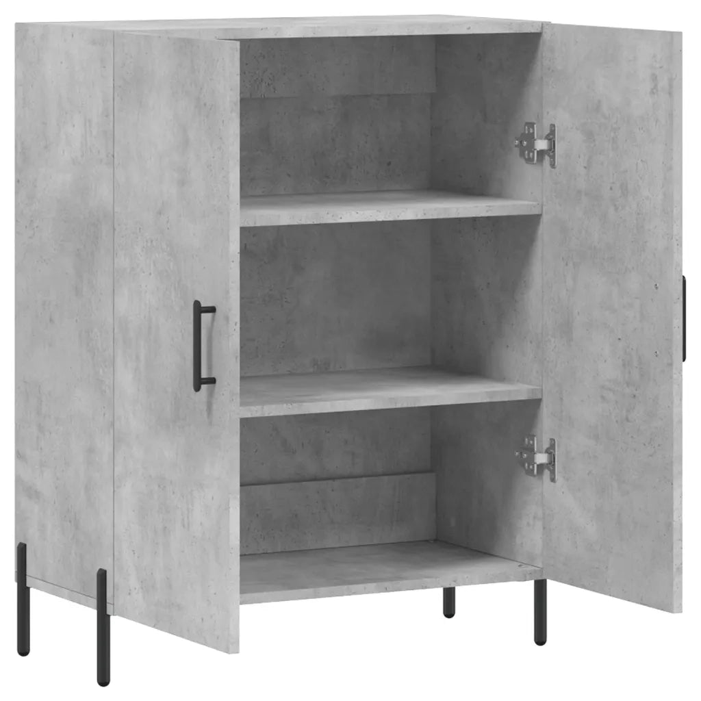Credenza Grigio Cemento 69,5x34x90 cm in Legno Multistrato 827736