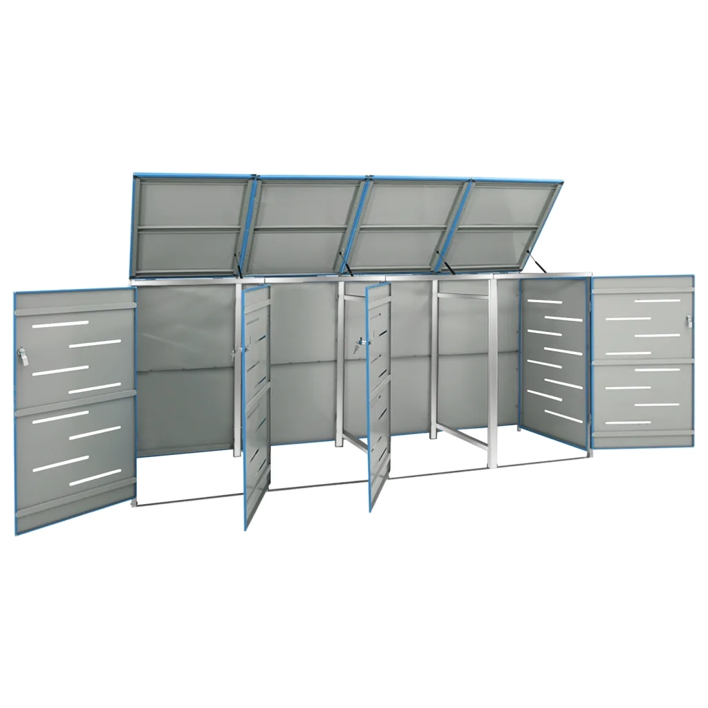 Copribidone per Spazzatura Singolo 69x77,5x112,5cm Acciaio Inox 149569