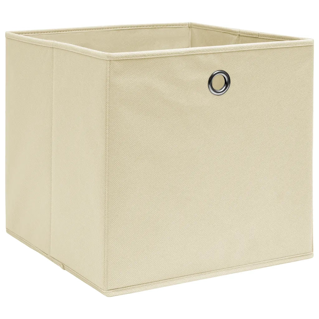 Scatole 4 pz Crema 32x32x32 cm in Tessuto cod mxl 51212