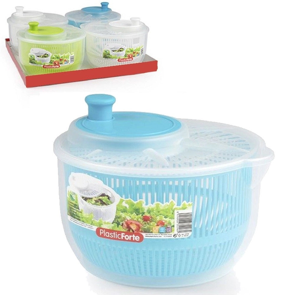 Trade Shop - Centrifuga In Plastica Lava Verdura Insalata Verdure Asciuga Strizza 2.7lt 12198 -