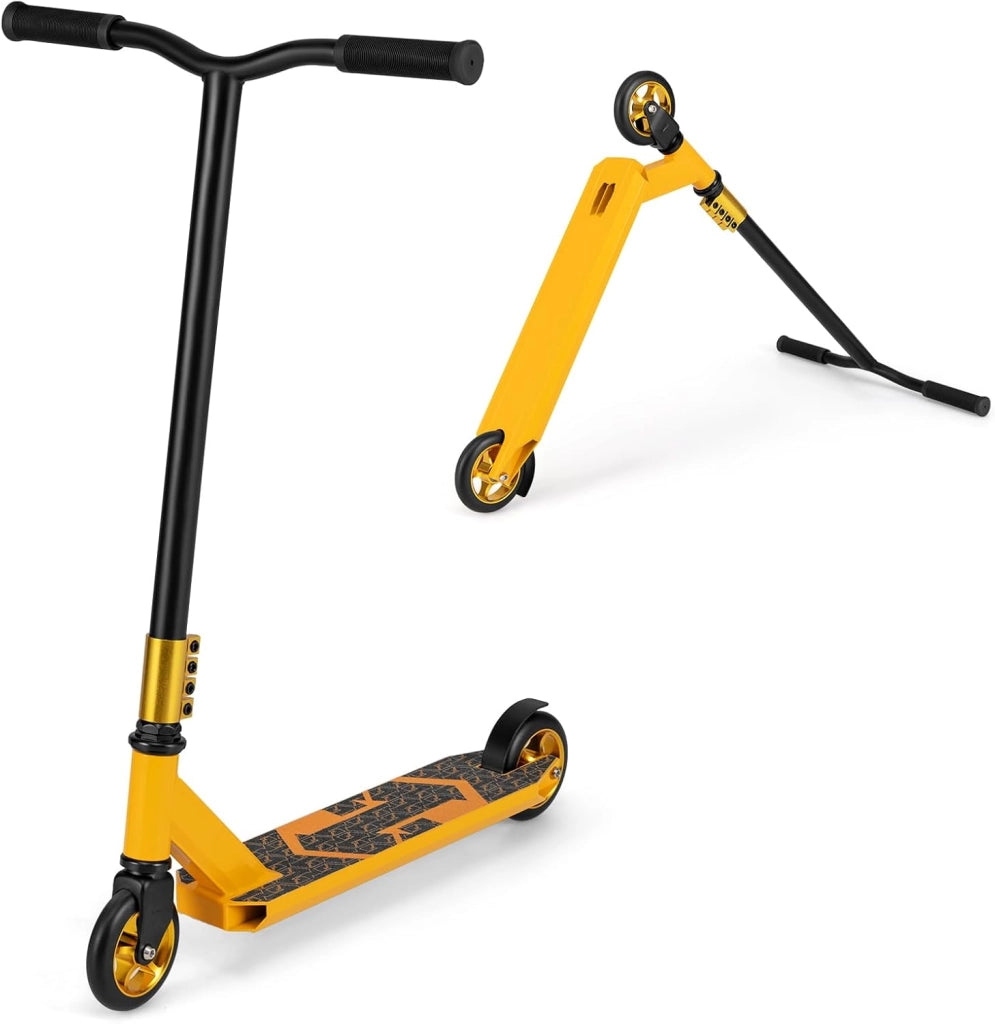 Monopattino Acrobatico con 2 Ruote PU, Monopattino Professionale per Bambini 10+ Anni Scooter Acrobazie con Carico 100 kg, Skateboard per Principianti e Intermedi
