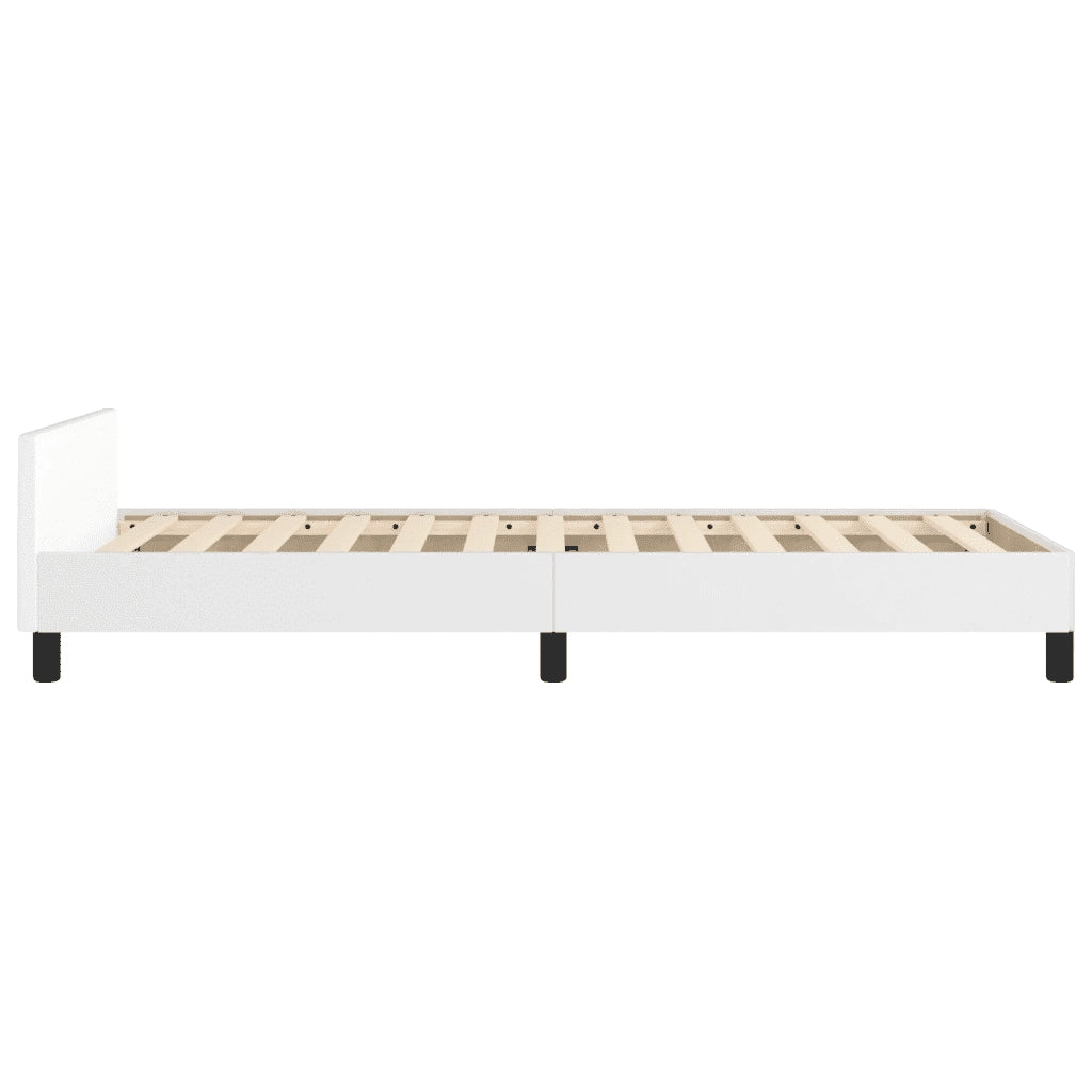 Giroletto con Testiera Bianco 90x200 cm in Similpelle