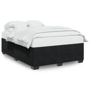 Letto matrimoniale | Letto per adulti | Giroletto senza Materasso Nero 140x190 cm in Velluto