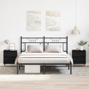 Comodini 2pcs Rovere nero 40x35x50 cm Legno ingegnerizzato