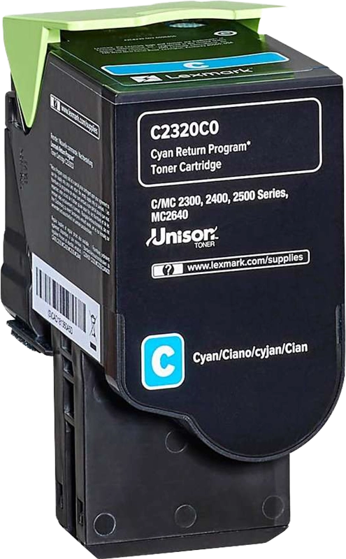 ORIGINAL Lexmark toner ciano C2320C0 C/MC2325/2425/2535 ~1000 Seiten