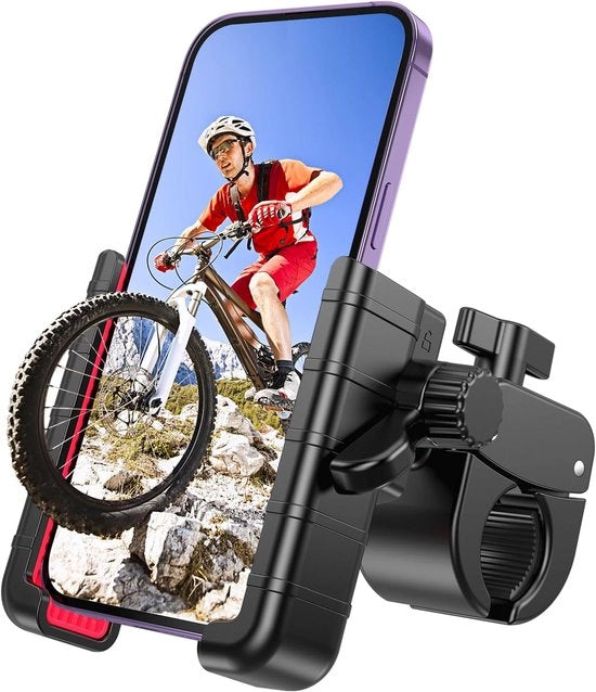 Supporto per Telefono per Bicicletta – Amichevole con la Fotocamera – 360° Girevole – Per iPhone e Android da 4.5-7.0 pollici – Bicicletta, Motocicletta e Scooter