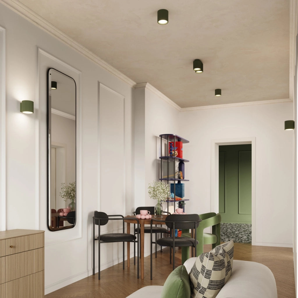 Lampada da soffitto AURA 1 verde oliva GU10