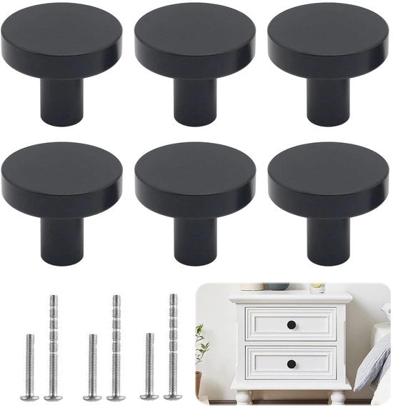 Maniglioni per armadi a mano - Finitura elegante - Nero - Maniglie per armadi cucina - Installazione semplice - Adatto per B...