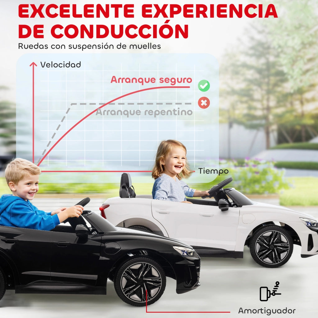 Auto Elettrica Bambini AUDI RS e-tron GT ¨C zephmum ¨C Bianco 103x58x41 cm