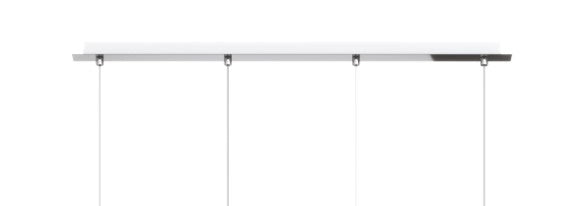 SOSP. CROMO 4 LUCI RETTANGOLARE VETRI (2 X PICCOLO + 2 X GRANDE) TUTTI RUBINO 1191CR-S4 RMIX-RU