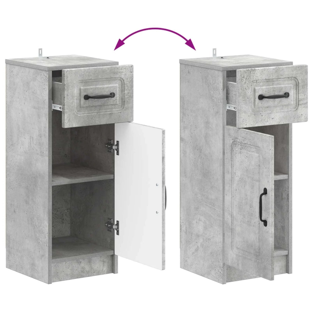 Mobiletto da Bagno UTRECHT Grigio Cemento 30 x 31 x 77 cm 897708