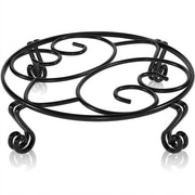 Piatto per piante in acciaio inossidabile per interni e esterni - contenitore per giardino in acciaio inossidabile - nero - 30 x 8 cm