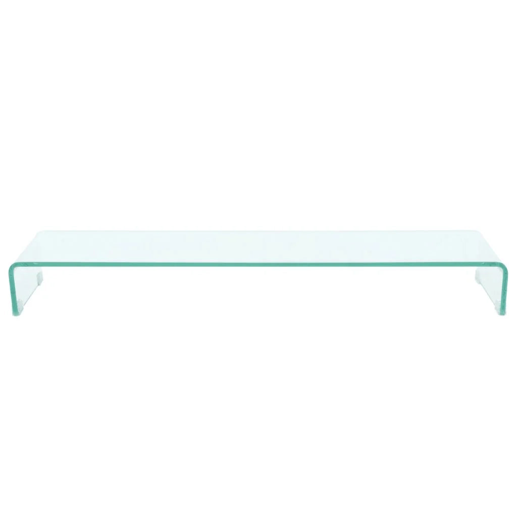 Pratico mobile porta TV/buffet di design per televisore/monitor 110 cm vetro trasparente 2502034