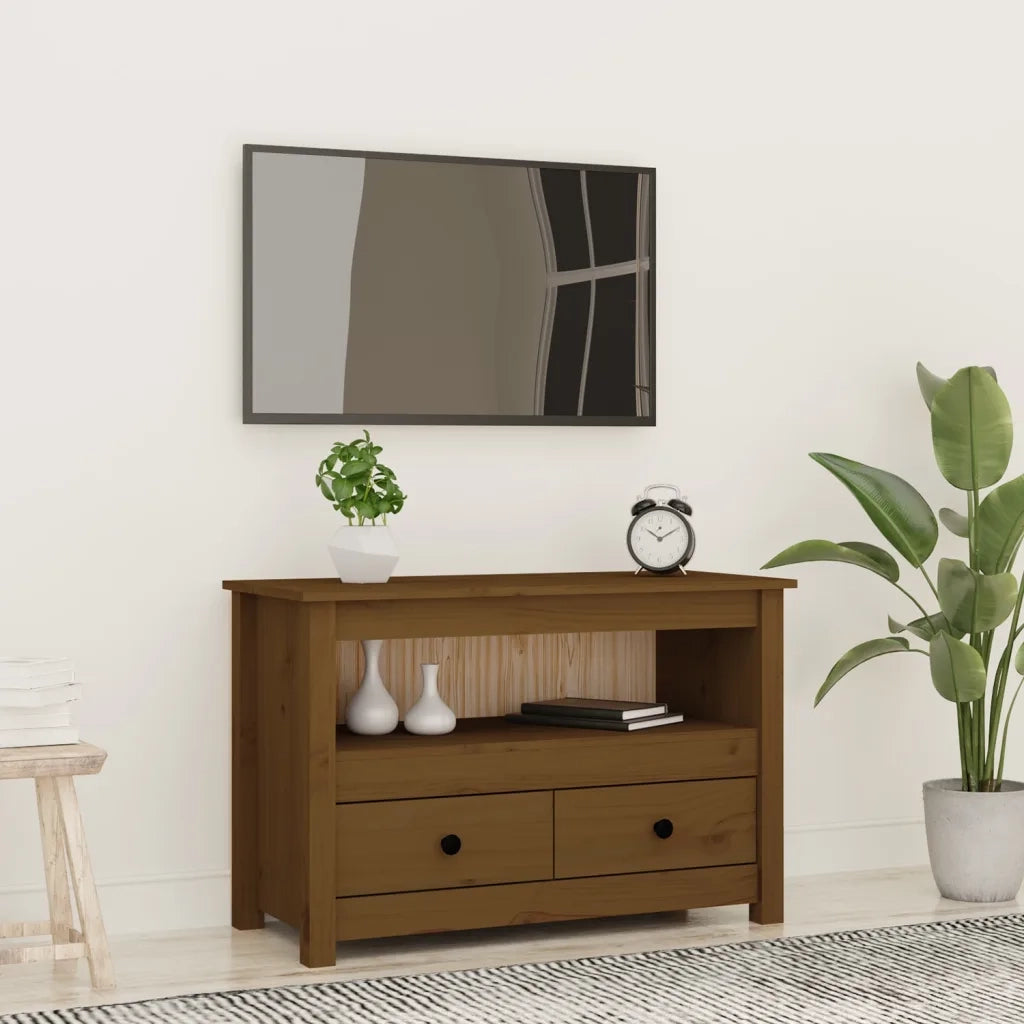 Mobile Porta TV ambra 79x35x52 cm in Legno Massello di Pino 821500