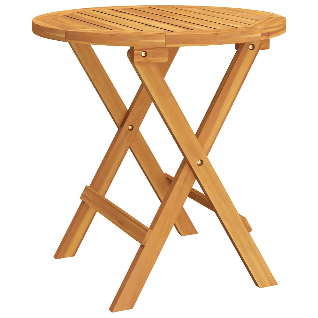 Tavolo da Bistrot Ã˜46x47 cm in Legno Massello di Acacia cod mxl 39765