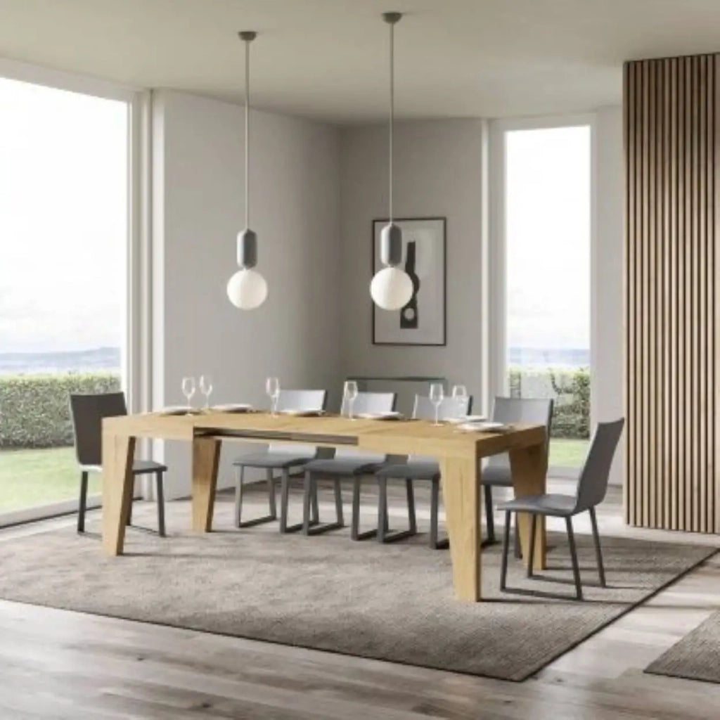 Tavolo allungabile 120/380x90 cm Naxy colore quercia natura