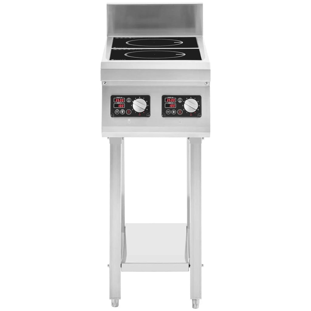 Piano cottura a induzione su gambe 2 x 20 cm 10 livelli di potenza timer acciaio inox 14_0008805