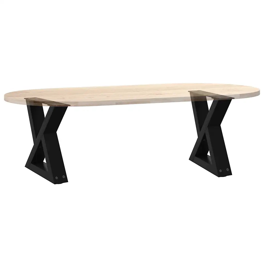 Gambe per Tavolino da Caff¨¨ 2 pz-Set di 2 Gamba per Tavolo Nere 40x(30-31,3) cm Acciaio