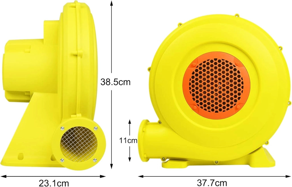 350 W/450 W/750 W, ventola elettrica per gonfiabile, ventilatore a turbo con manico e fondo grande, portatile, per giocattoli gonfiabili