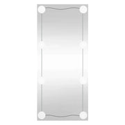 Specchio da Parete | Specchio decorativo con Luci LED 50x100 cm Vetro Rettangolare