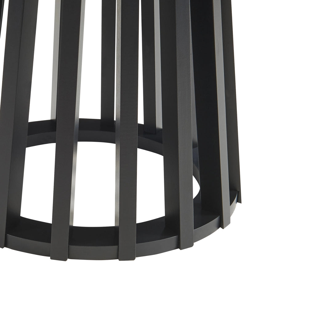 Tavolino Rotondo Laterale Buzzard Ø40 x 48 cm - Nero [en.casa]
