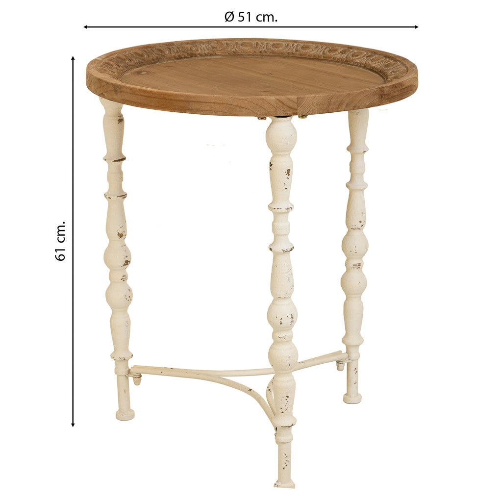 Tavolino in legno marrone 51x51x61h