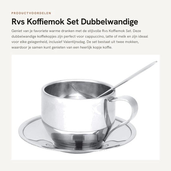 Tazza da Caffè Opvougbile a Doppia Parete 120ml - Tazze da Caffè - BPA Libero - Ecolabile - Leggera - Tazza da Caffè