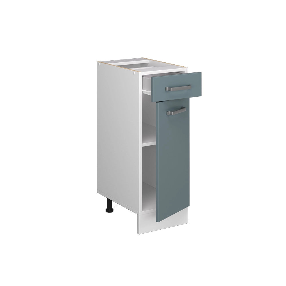 Mobiletto base per cucina R-Line Grigio-blu/Bianco 30 cm, PL Antracite Vicco