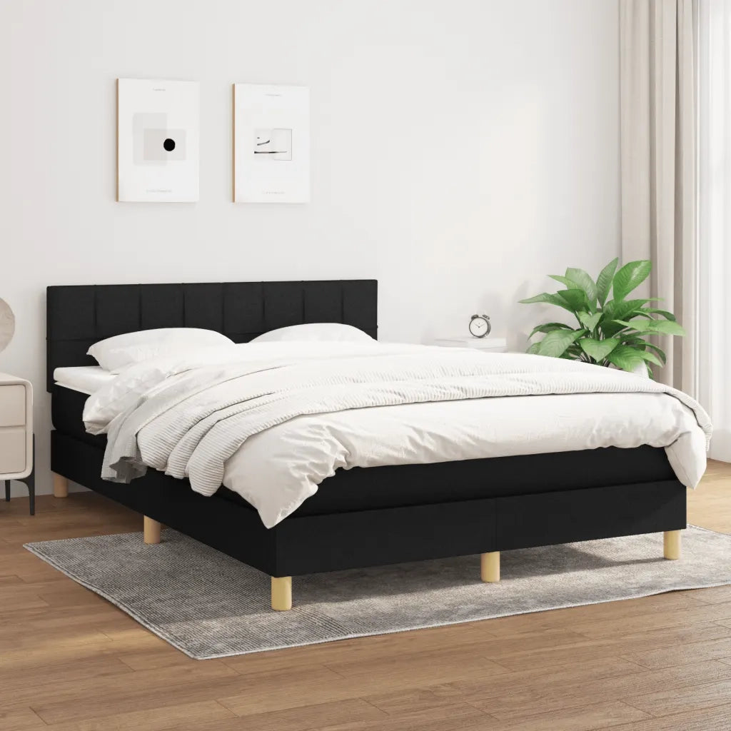 Giroletto a Molle con Materasso Nero 140x190 cm in Tessutocod mxl 75547