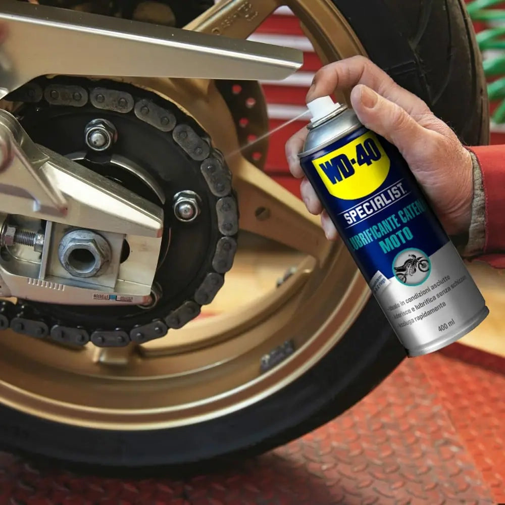 SPRAY WD-40 LUBRIFICANTE CATENA MOTO IN CONDIZIONI ASCIUTTE  ml. 400