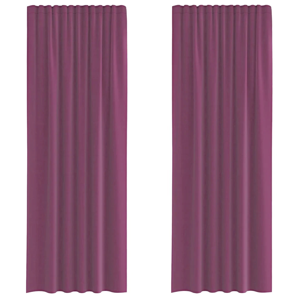 vidaXL Tende in Voile con Tasche per Aste 2 pz Viola