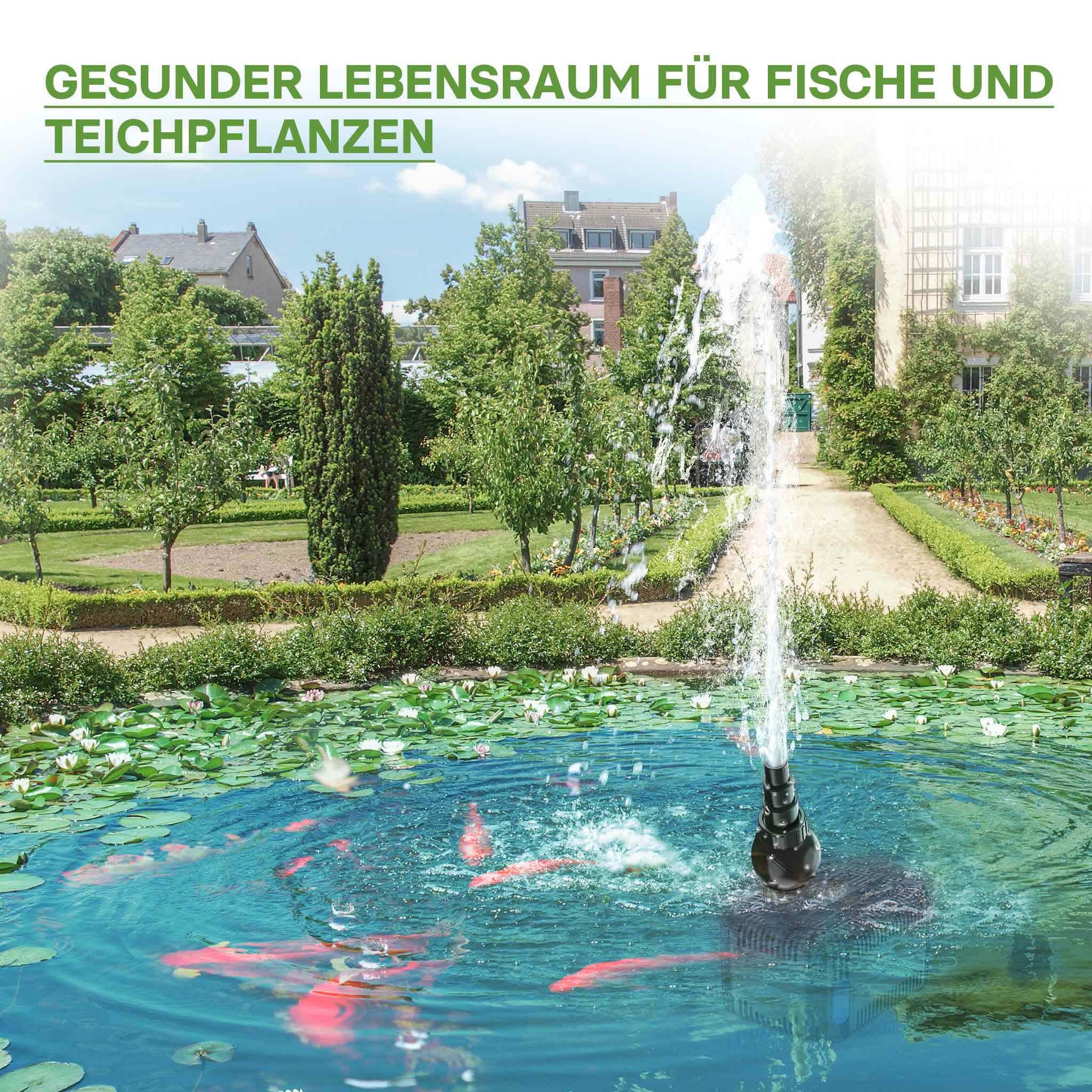 CDF-6000 24V DC Pompa laghetto 6000 l/h 40 W Protezione contro blocco e funzionamento a secco