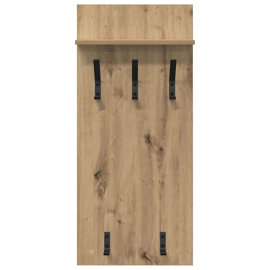 Appendiabiti a muro A parete Rovere artigianale 40 x 10 x 90 cm 874458