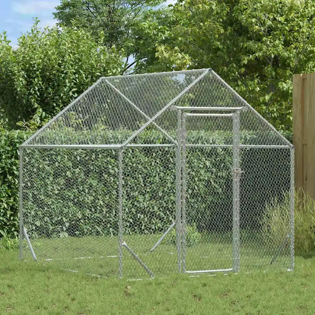 Gabbia per polli Argento 200 x 170 x 177 cm Acciaio zincato 42023409
