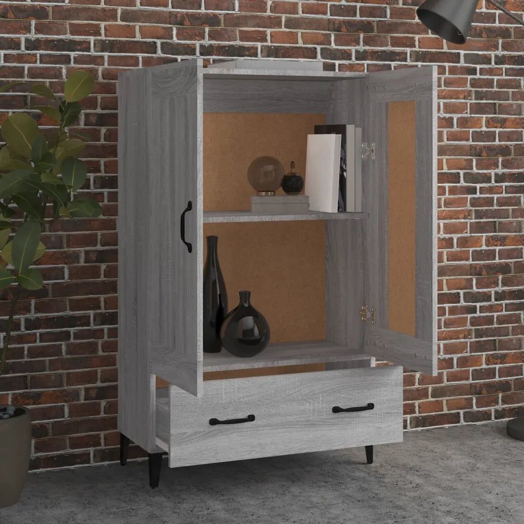 Credenza | Madia | Buffet da pranzo | Armadio da pranzo Grigio Sonoma 70x31x115 cm in Legno Multistrato