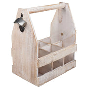 Portabottiglie in legno marrone 27x19x33h