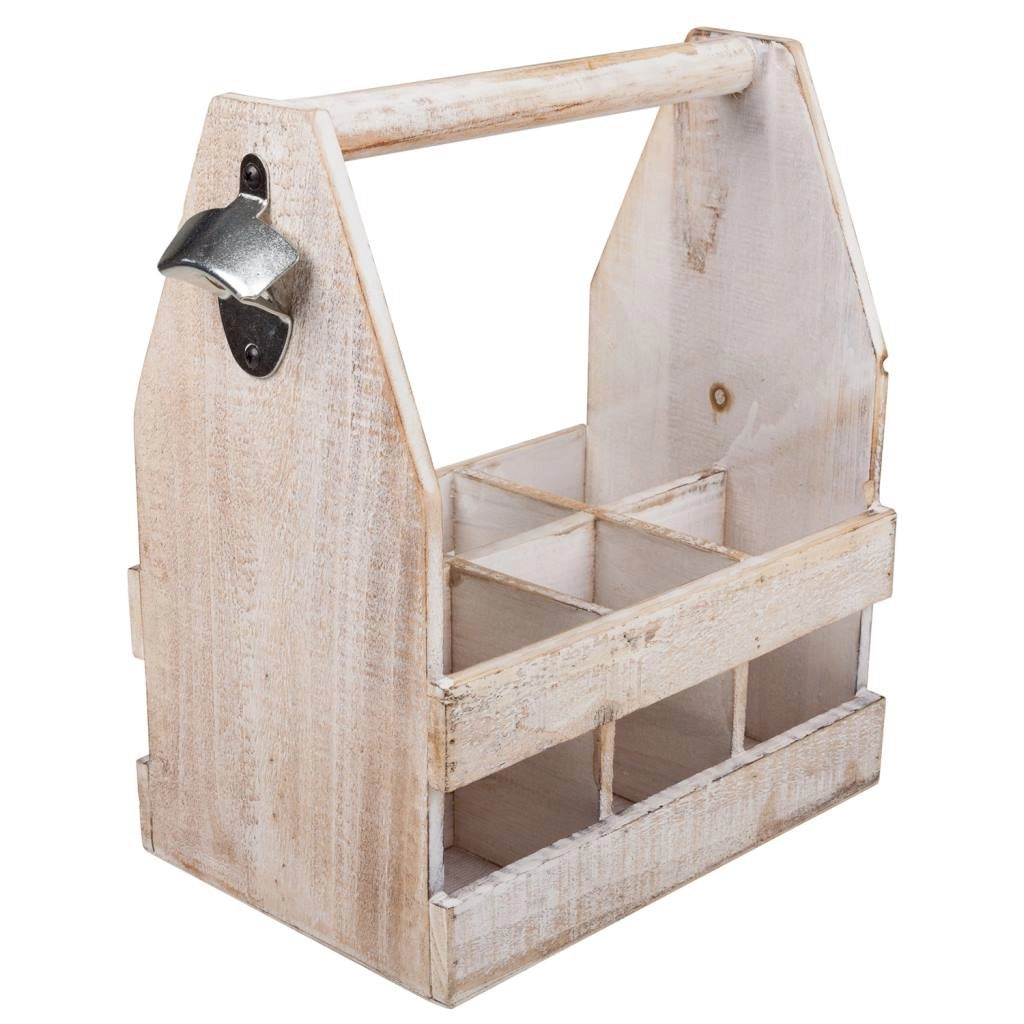 Portabottiglie in legno marrone 27x19x33h