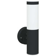 Applique moderna per esterni 15 x 7,5 x 33 cm luminosa e resistente stile contemporaneo acciaio inox nero 02_0056503