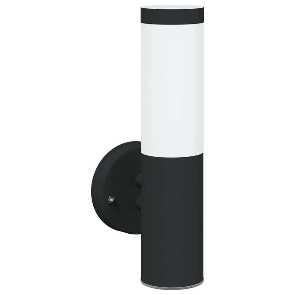 Applique moderna per esterni 15 x 7,5 x 33 cm luminosa e resistente stile contemporaneo acciaio inox nero 02_0056503
