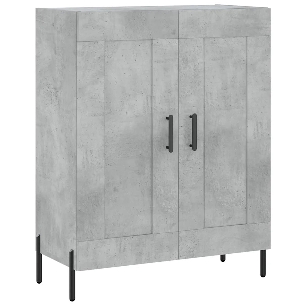Credenza-Buffet-Armadio da cucina Grigio Cemento 69,5x34x180 cm in Legno Multistrato 223079