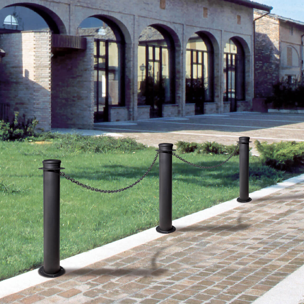 Colonnina Dissuasore in Ferro H85 cm Belfer 42/F3 Grigio Antracite