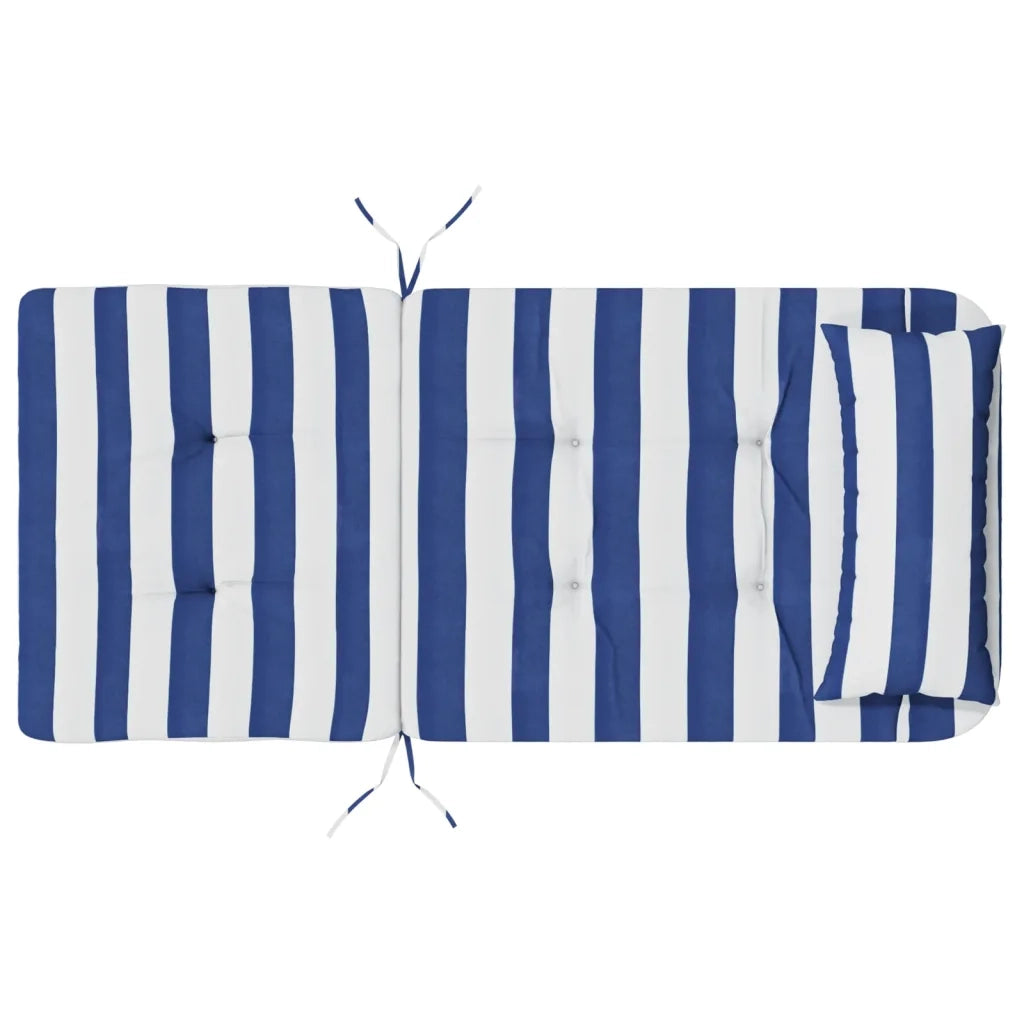 Cuscini Sedia Adirondack 2pz Strisce Bianche Blu Tessuto Oxford 361845