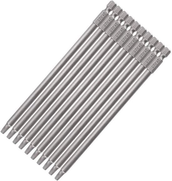 Set Premium a 10 pezzi con Bit per Torx a Magnetismo Lungo - 1/4 Pollici - 150mm - SQ2