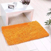Pavimento da bagno morbido e accogliente in microfibra, super assorbente, antiscivolo, spesso per bagno o camera da letto (60 x 40 cm, arancione)
