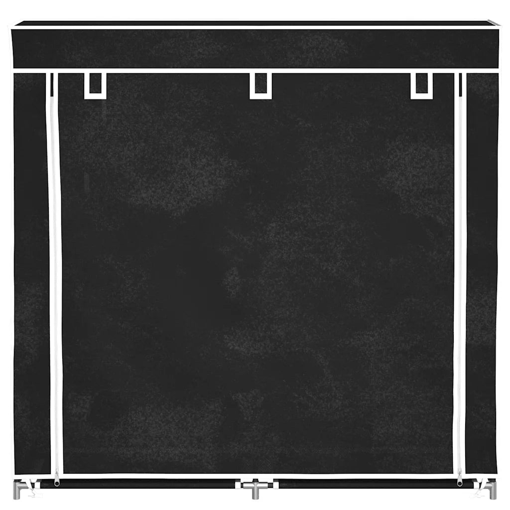 Scarpiera-Scaffale per scarpe in Tessuto Richiudibile 115 x 28 x 110 cm Nera